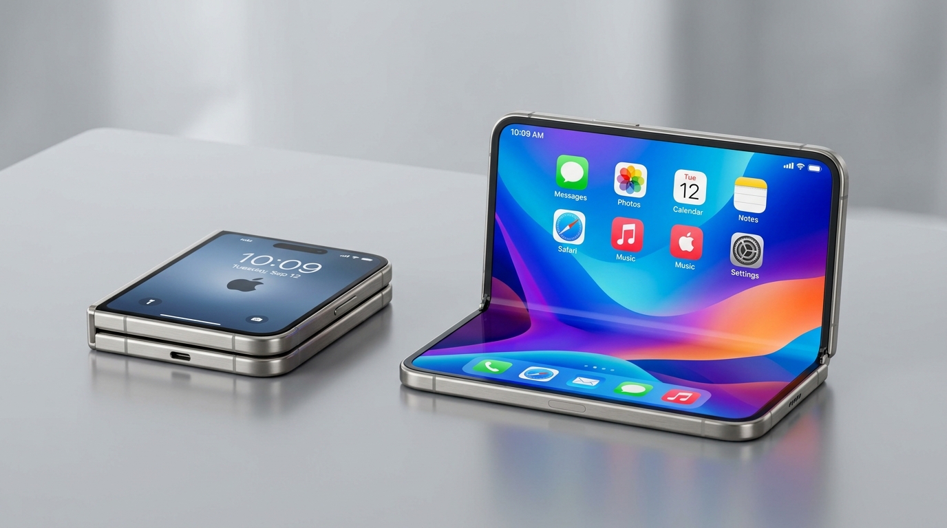 iPhone Duo 护照式折叠外屏与 7.6 英寸沉浸内屏官方工业设计形态