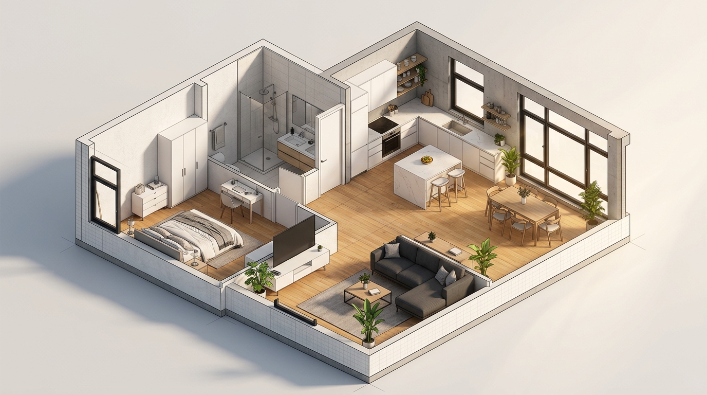 一个 index.html 搞定 CAD 与 3D 漫游：floorplan-3d 的原生 WebGL 架构与程序化建模实录