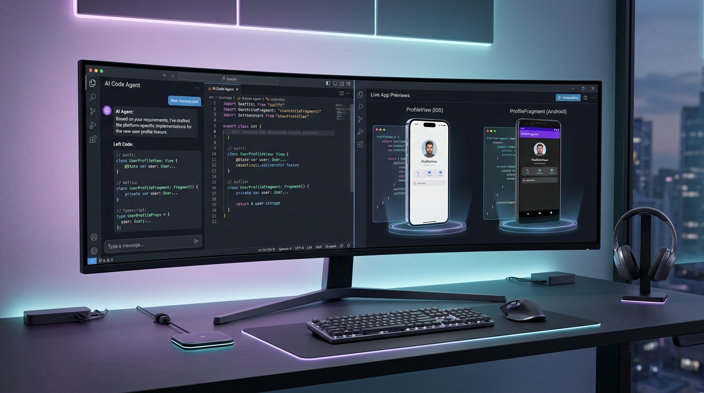让移动端开发进入 Vibe Coding：MobileCode 原生双端模拟器流化、闭环自愈构建与架构实现