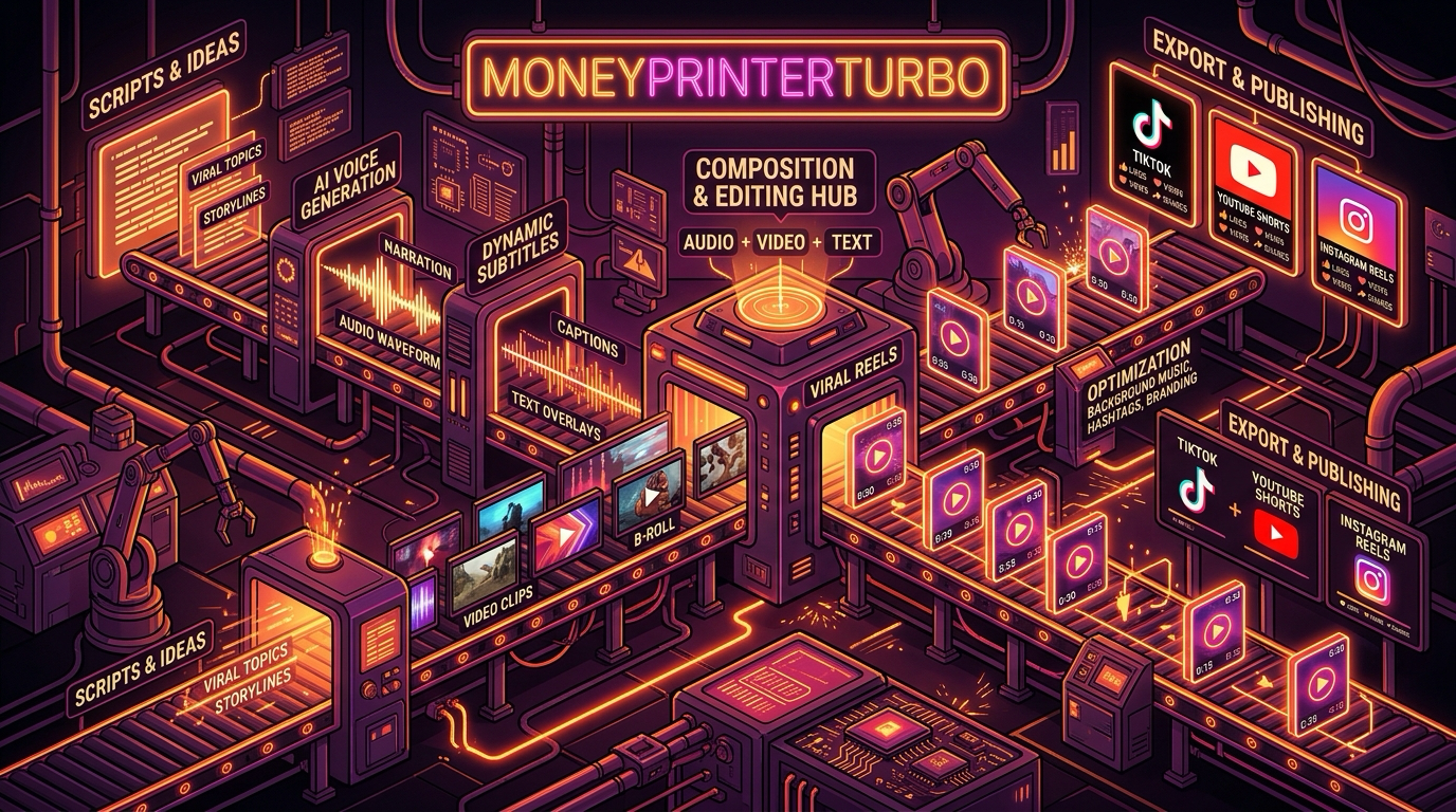 工业级全自动短视频流水线：深入剖析 MoneyPrinterTurbo 架构与实战落地（MoviePy + Whisper 字幕对齐 + LLM 脚本编排 + 出海短视频批量矩阵）