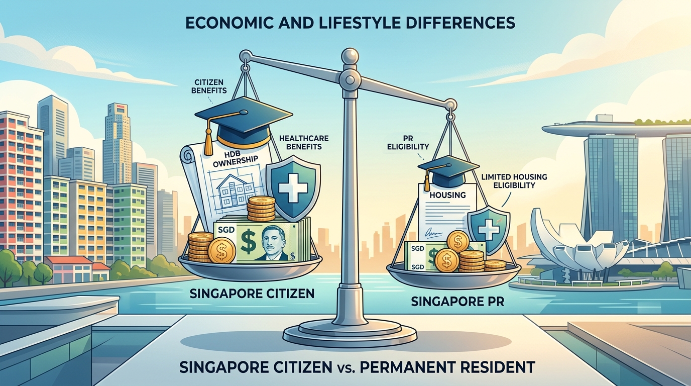 PR 和公民，在新加坡生活到底差多少钱？2026 新加坡身份经济学深度拆解（学费/房产/医疗/CPF/REP/兵役全景账本）