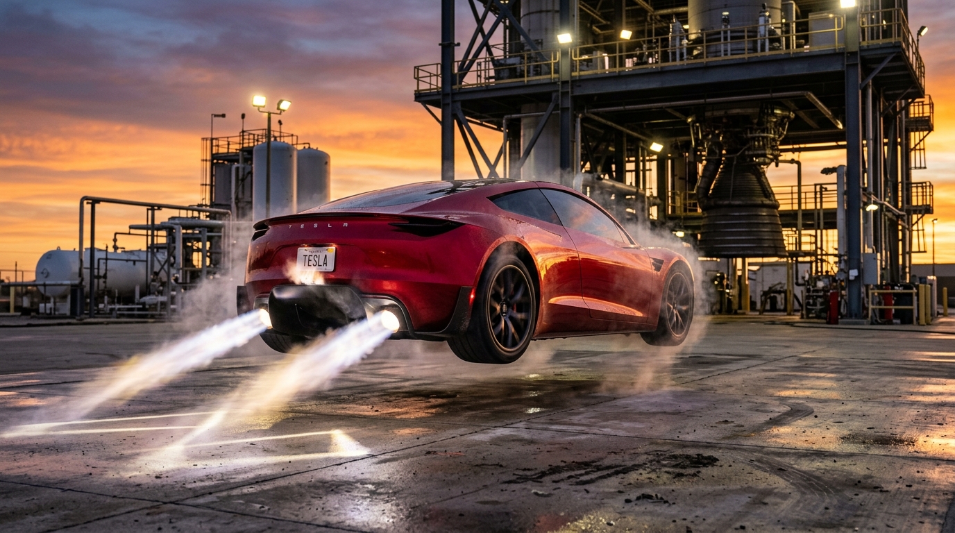 4700 公斤地效真空与 80 千牛冷气反推：特斯拉 Roadster 的火箭级飞控与物理账本复盘